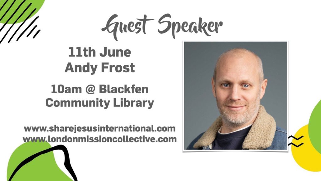 Andy Frost Guest speaker 11 June 2023 10am at Blackfen Community Library